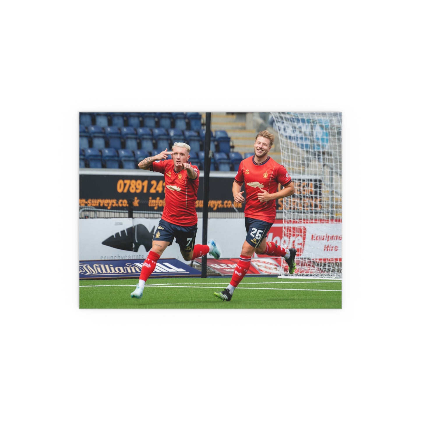 Callumn Morrison and Sean Mackie, goal celebration